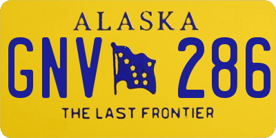 AK license plate GNV286