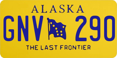 AK license plate GNV290