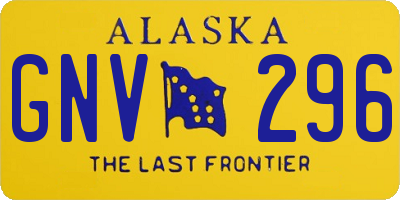 AK license plate GNV296
