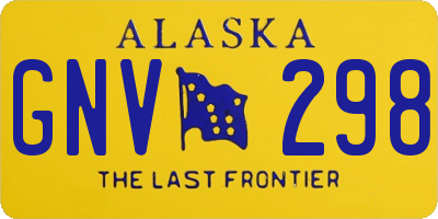 AK license plate GNV298