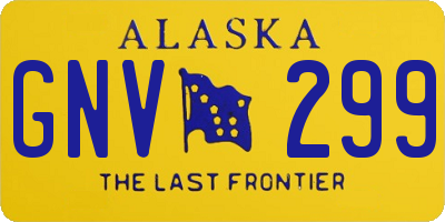 AK license plate GNV299
