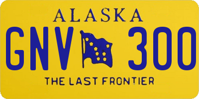 AK license plate GNV300