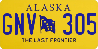 AK license plate GNV305