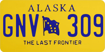 AK license plate GNV309