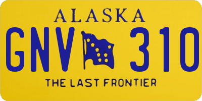 AK license plate GNV310