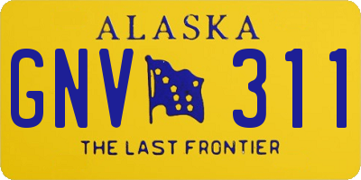 AK license plate GNV311