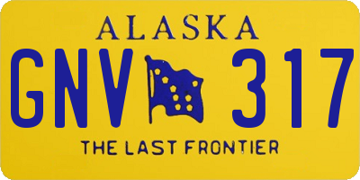 AK license plate GNV317