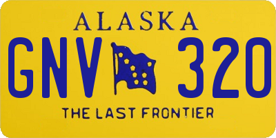 AK license plate GNV320