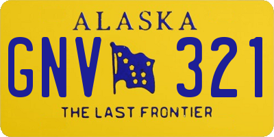 AK license plate GNV321