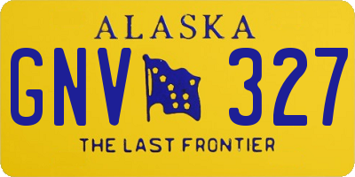 AK license plate GNV327