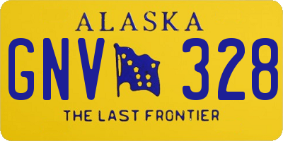 AK license plate GNV328