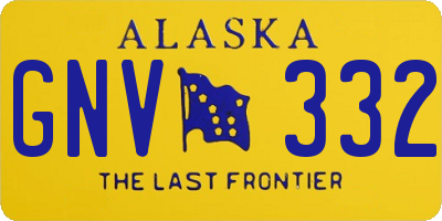 AK license plate GNV332