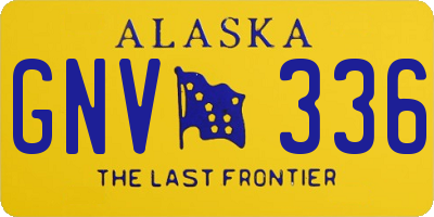 AK license plate GNV336