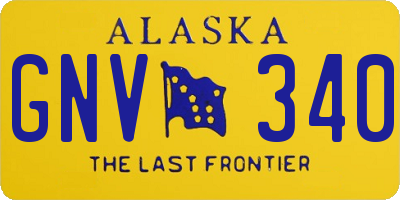 AK license plate GNV340
