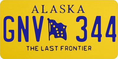 AK license plate GNV344