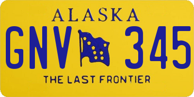 AK license plate GNV345