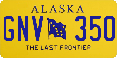 AK license plate GNV350