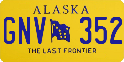 AK license plate GNV352