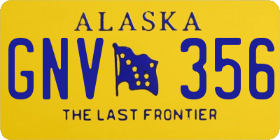 AK license plate GNV356