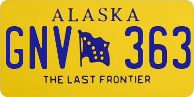 AK license plate GNV363