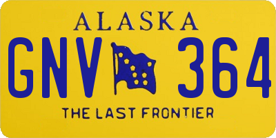 AK license plate GNV364