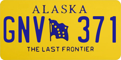 AK license plate GNV371