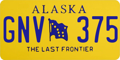 AK license plate GNV375
