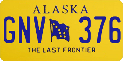 AK license plate GNV376