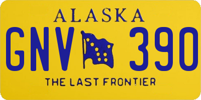 AK license plate GNV390
