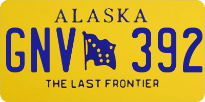 AK license plate GNV392