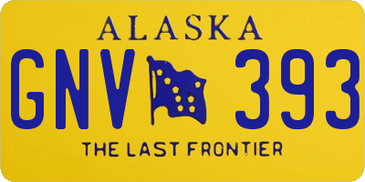 AK license plate GNV393