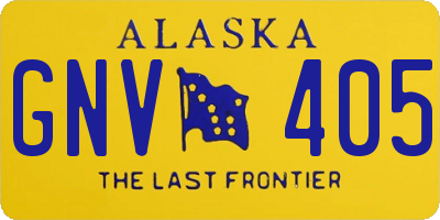 AK license plate GNV405