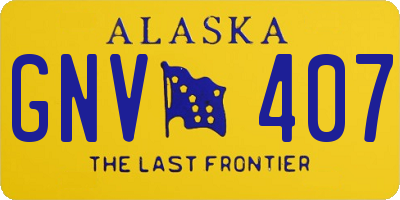 AK license plate GNV407