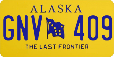 AK license plate GNV409