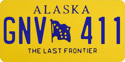 AK license plate GNV411