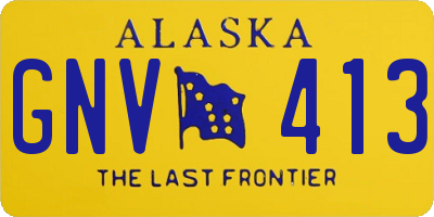 AK license plate GNV413