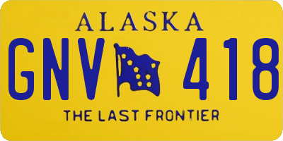 AK license plate GNV418