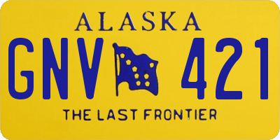 AK license plate GNV421