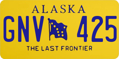AK license plate GNV425