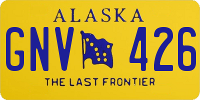 AK license plate GNV426