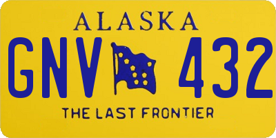 AK license plate GNV432