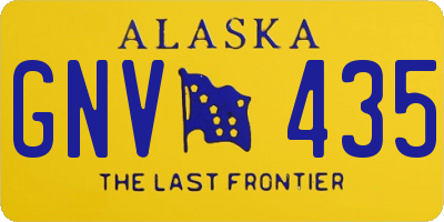 AK license plate GNV435