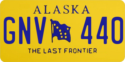 AK license plate GNV440