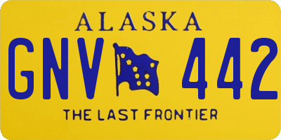 AK license plate GNV442
