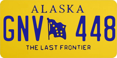 AK license plate GNV448