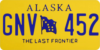 AK license plate GNV452