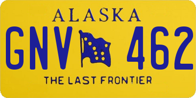 AK license plate GNV462