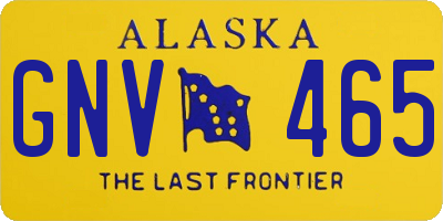 AK license plate GNV465