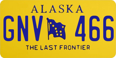 AK license plate GNV466