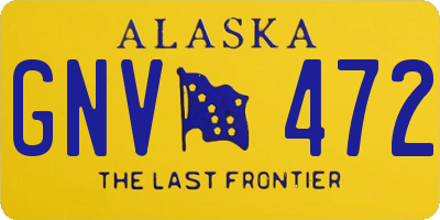 AK license plate GNV472